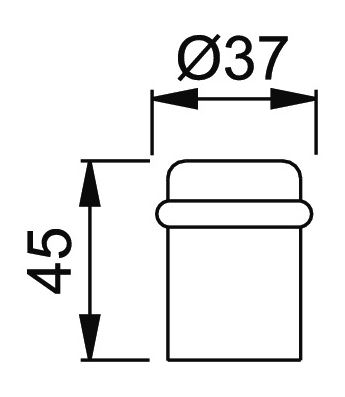 Hoppe deurstopper Vloermontage rvs - Afbeelding 2