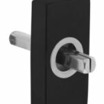 Raamkruk basisplaat Rechthoekig hals Ø16mm RVS/Mat Zwart