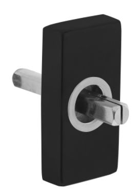 Raamkruk basisplaat Rechthoekig hals Ø16mm RVS/Mat Zwart