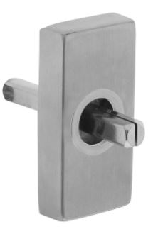 Raamkruk basisplaat Rechthoekig hals Ø16mm RVS