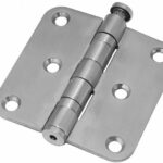 Kogellagerscharnier afgerond 76x76x2,5 RVS