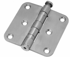 Kogellagerscharnier afgerond 76x76x2,5 RVS