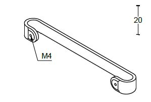 Meubelgreep FOLD TB20/160 mat rvs - Afbeelding 3