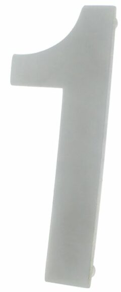 Huisnummer 1 130 mm RVS