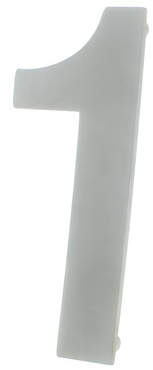 Huisnummer 1 130 mm RVS
