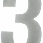 Huisnummer 3 130 mm RVS