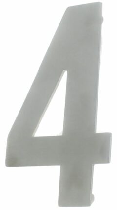 Huisnummer 4 130 mm RVS