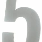 Huisnummer 5 130 mm RVS