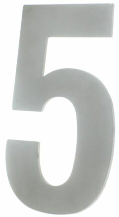 Huisnummer 5 130 mm RVS