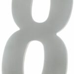 Huisnummer 8 130 mm RVS