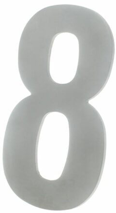 Huisnummer 8 130 mm RVS