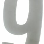 Huisnummer 9 130 mm RVS