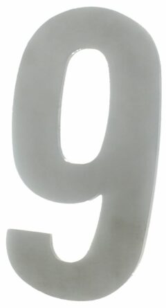 Huisnummer 9 130 mm RVS
