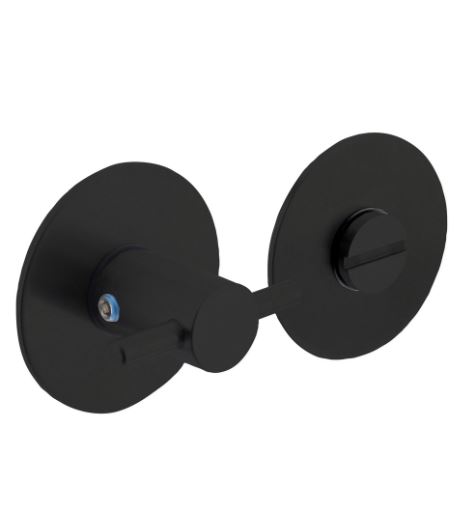 WC-sluiting 5 mm Renovatie Zelfklevend Rond Plat 55x2 mm RVS Zwart