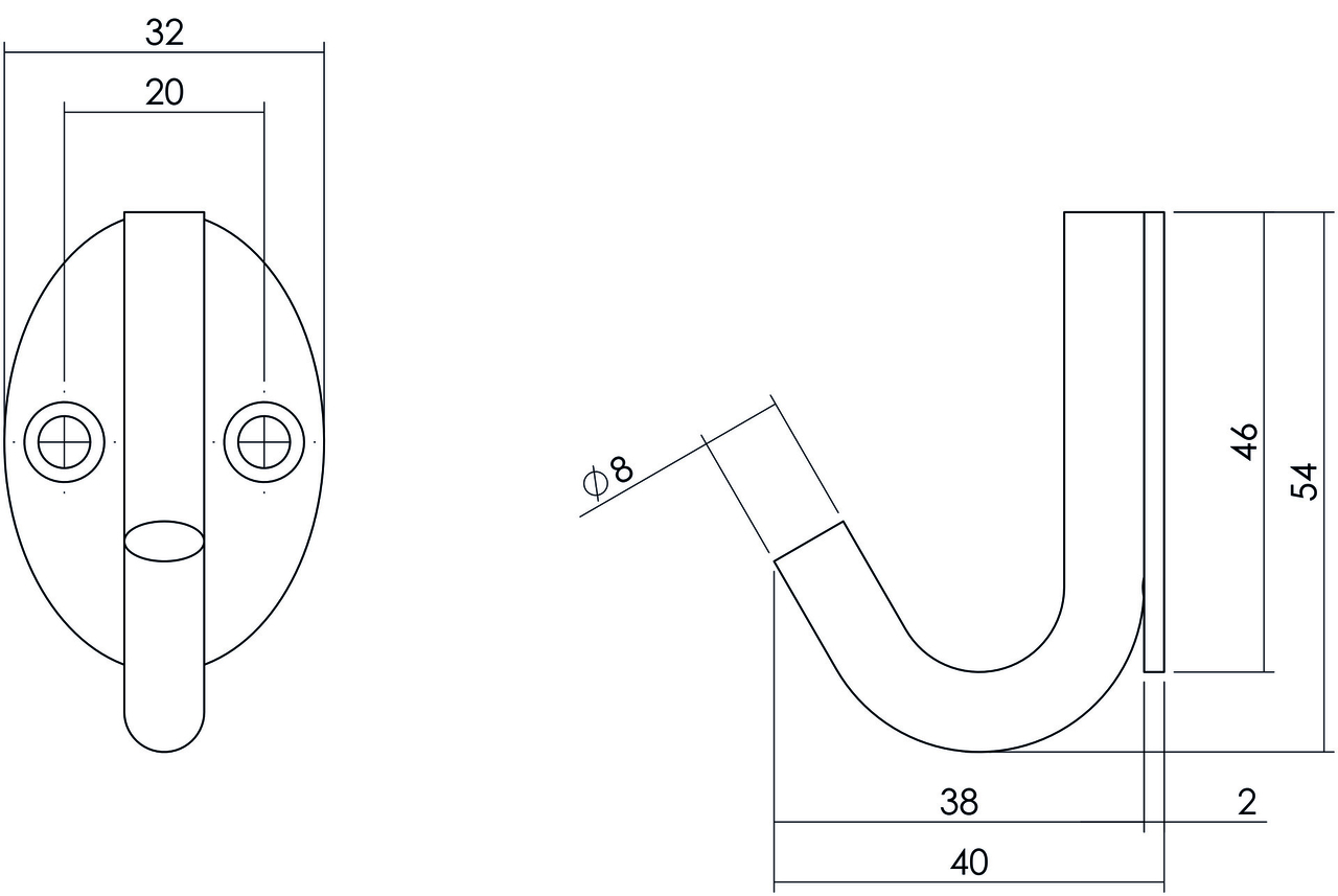 Intersteel Jashaak ovaal rvs - Afbeelding 2