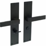 Deurkruk Amsterdam op Renovatie Schild Rechthoekig WC63/8 RVS/Mat Zwart