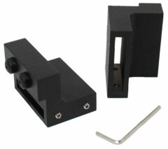 Set van 2 stoppers tbv schuifdeursysteem, incl. bevestiging, zwart