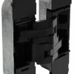 Scharnier Zamak 130x30 mm Binnenwerk Zwart - Zwarte Afdekkappen