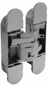 Scharnier Zamak 130x30 mm Binnenwerk Grijs Gelakt - Grijs Gelakte Afdekkappen