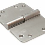 SKG3 Kogelstift paumelle Ronde hoek 125x89 mm Links RVS