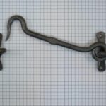 Deurhaak en vanger 150 mm ijzer blank