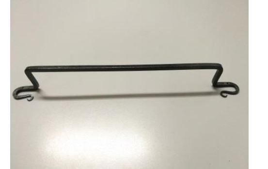 Handdoekrek 54 cm ijzer blank (gelakt)