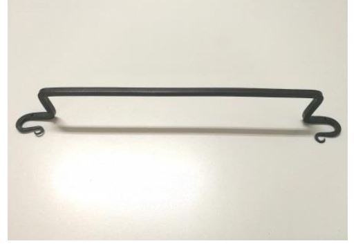 Handdoekrek 54 cm ijzer zwart