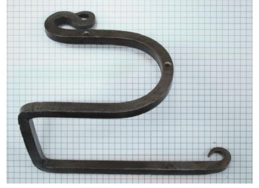 Toiletrolhouder 160 mm ijzer blank - Afbeelding 2