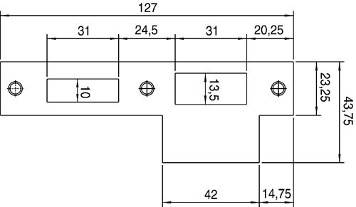 Sluitplaat nemef verzinkt