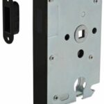 Intersteel Magneet Cilinder Dag en Nachtslot PC55 Met Zwarte Voorplaat 20X175 mm