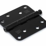 Kogellagerscharnier 89x89 mm Ronde Hoek RVS Zwart Gelakt