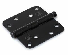 Kogellagerscharnier 89x89 mm Ronde Hoek RVS Zwart Gelakt