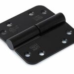 SKG3 Kogelstift paumelle Ronde hoek 89x89 mm Rechts RVS Zwart Gelakt