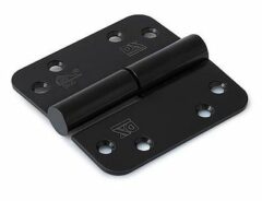 SKG3 Kogelstift paumelle Ronde hoek 89x89 mm Rechts RVS Zwart Gelakt