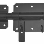 Hangslot Grendel Met Schoot en Sluitlus zwart gelakt 100 mm