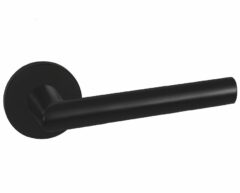 Deurkruk London op rozet Aluminium zwart