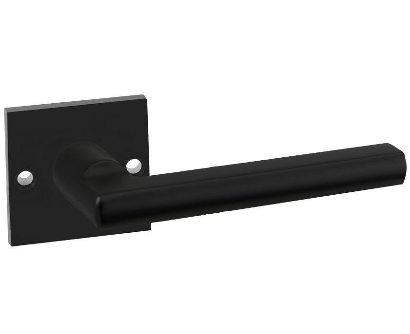 Deurkruk Redhill op Vierkant rozet Aluminium zwart