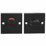 WC-sluiting 8 mm Vierkant Verdekt Aluminium Zwart