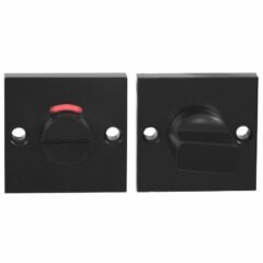 WC-sluiting 8 mm Vierkant Verdekt Aluminium Zwart