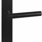 Deurkruk London op Vierkant schild Blind Zwart