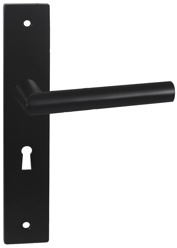 Deurkruk London op Vierkant schild SL56 Zwart