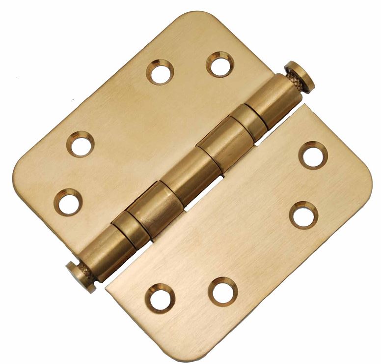 Kogellagerscharnier 8989 mm ronde hoek PVD mat goud