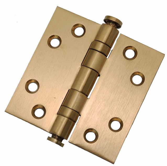 Kogellagerscharnier 7676 mm rechte hoek PVD mat goud