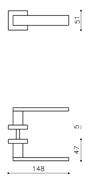 Olivari deurklink Diana op rozet chroom mat - Afbeelding 2