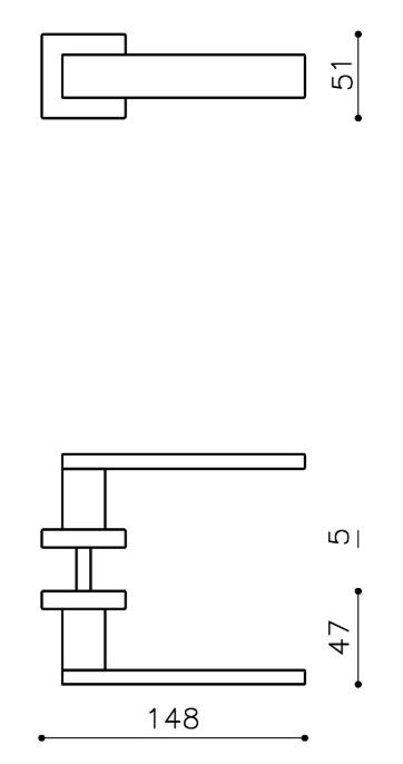 Olivari deurklink Diana op rozet nikkel titaan PVD - Afbeelding 2