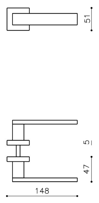 Olivari deurkruk Diana op rozet koper mat titaan PVD