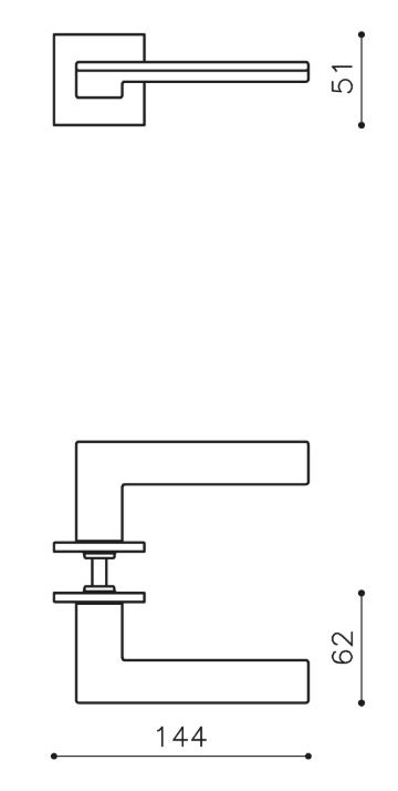 Olivari deurklink Trend op rozet chroom mat - Afbeelding 2