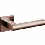 Olivari deurkruk Euclide Q op rozet brons mat titaan PVD