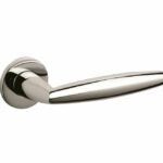 Olivari deurkruk Aurelia op rozet nikkel titaan PVD