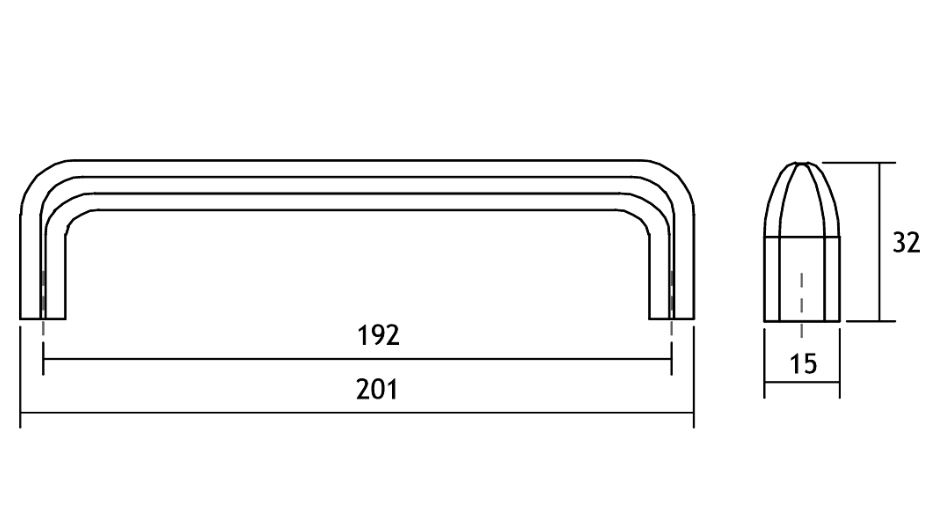 Greep Redo Koper Kleur geborsteld 192 mm - Afbeelding 2